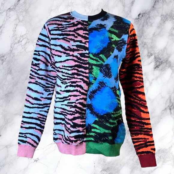 Kenzo x H&M Mixed Fabric Animal Print Sweater - Picture 1 of 11